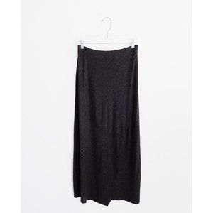 Spirithouse Dark Brown Pinstripe Knit Maxi Skirt S